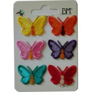 Iron-On Embroidery Sticker - Butterflies - Medium Size